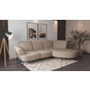 ECKSOFA in Mikrofaser Beige  - Beige/Schwarz, Modern, Textil/Metall (313/208cm) - Sit & More