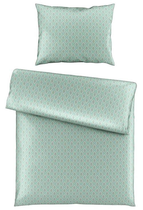 BETTWÄSCHESET Satin 160/210 cm  65 cm/100 cm  - Mintgrün, Konventionell, Textil (160/210cm) - Esposa