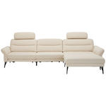 ECKSOFA  in Flachgewebe Creme  328/195 cm  - Anthrazit/Creme, Design, Textil/Metall (328/195cm) - Johann Jakob