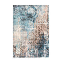 BĚHOUN, 80/150 cm, modrá, hnědá - modrá/hnědá, Konvenční, textil (80/150cm)