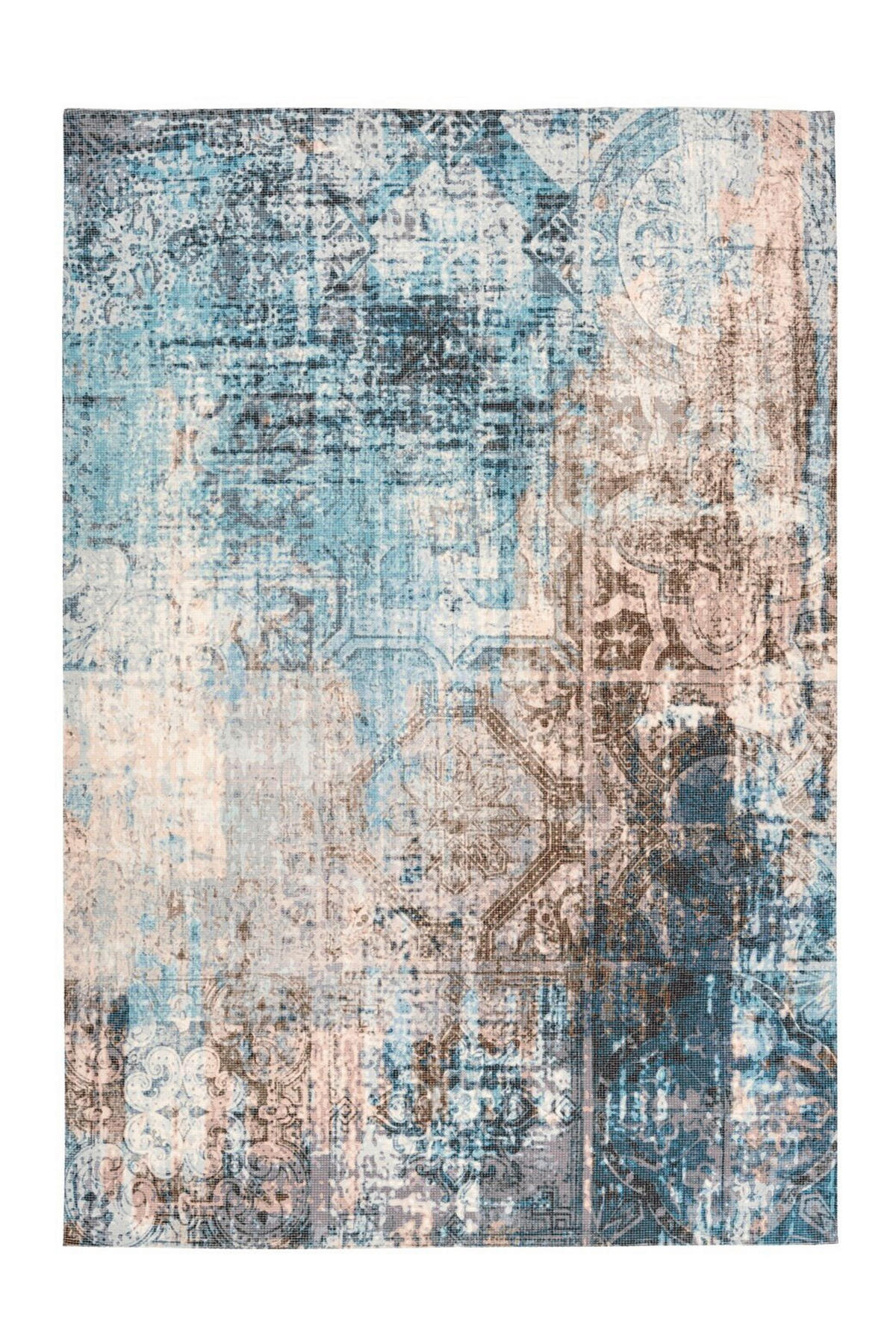 BĚHOUN, 80/150 cm, modrá, hnědá - modrá/hnědá, Konvenční, textil (80/150cm)