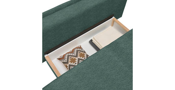 BOXSPRINGSOFA in Webstoff Grün - Schwarz/Grün, Design, Textil/Metall (200/100/108cm) - Novel