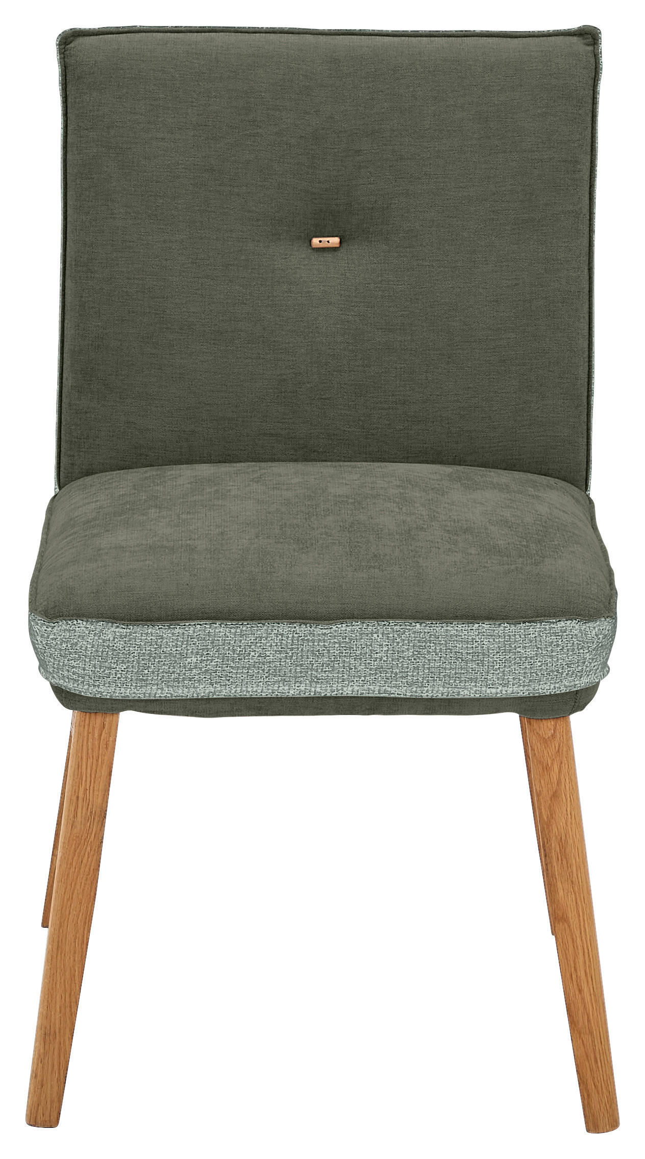 STUHL in Webstoff, Mikrofaser - Eichefarben/Grün, Design, Holz/Textil (49/86/67cm) - Linea Natura