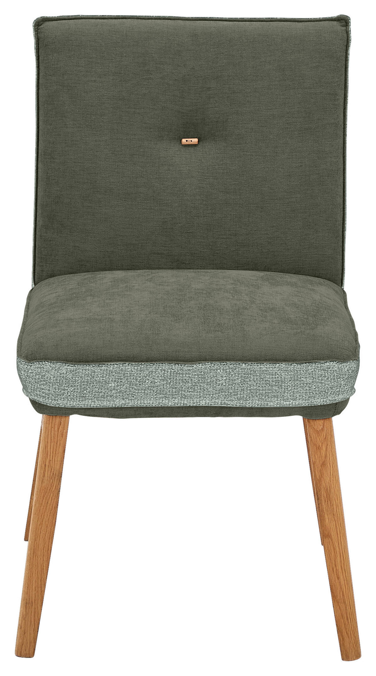 STUHL  in Webstoff, Mikrofaser  - Eichefarben/Grün, Design, Holz/Textil (49/86/67cm) - Linea Natura