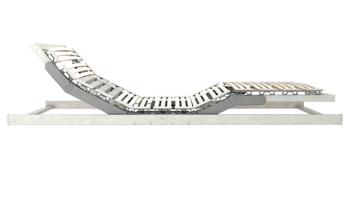ELEKTRISCHER LATTENROST 90/200 cm Kopfteil, Fußteil verstellbar, Buche  - Birkefarben/Grauweiß, Basics, Holz (90/200cm) - Schlaraffia