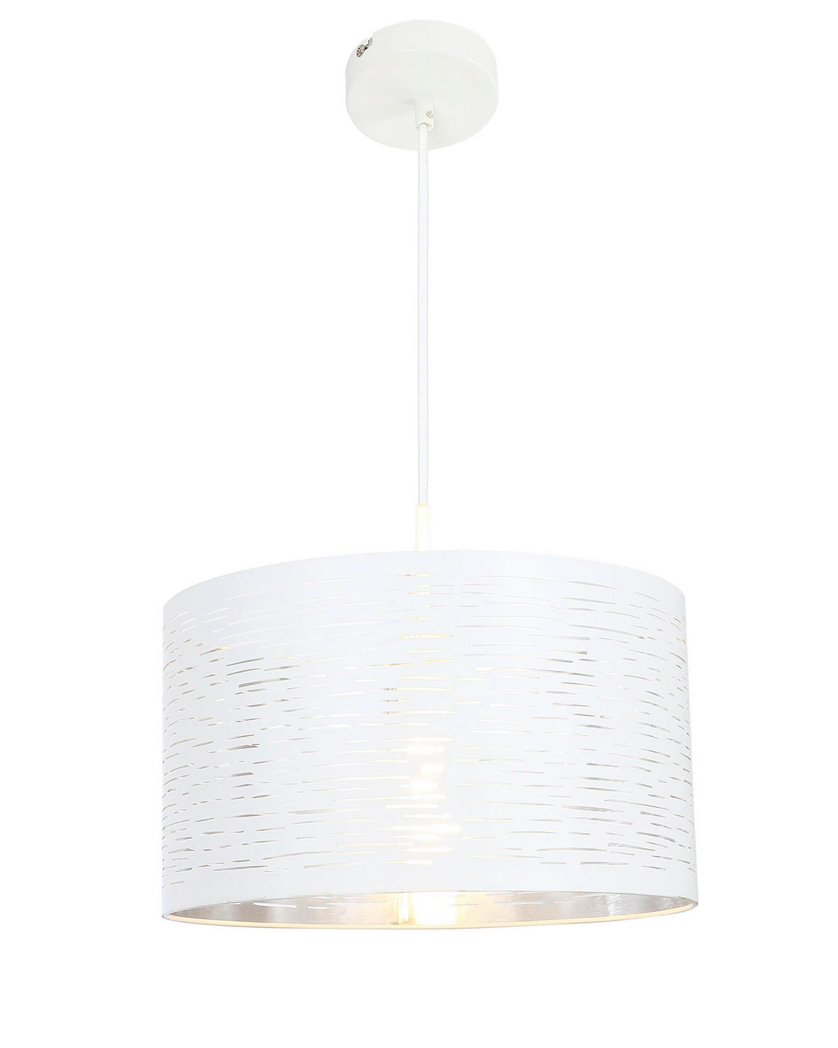 HÄNGELEUCHTE 38/120 cm   - Chromfarben/Weiß, Design, Kunststoff/Metall (38/120cm) - Globo