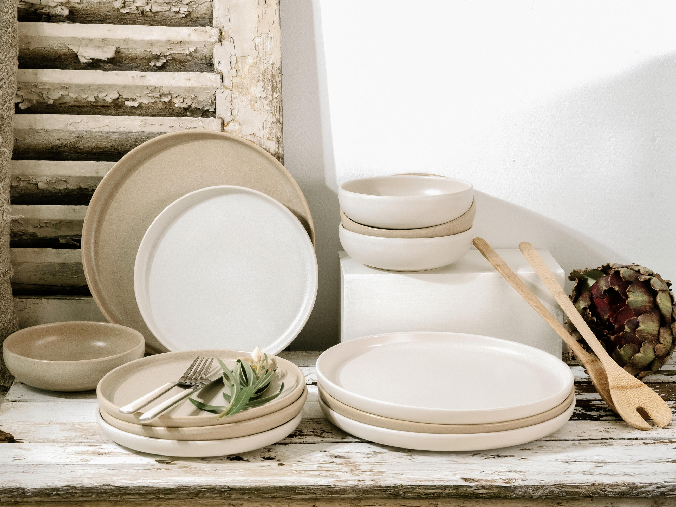 SERVIS Uno Toscana 12 delar  - sandfärgad/cremefärgad, Basics, keramik - Creatable