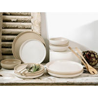 TAFELSERVICE Creme, Sandfarben Uno Toscana 12-teilig  - Sandfarben/Creme, Basics, Keramik - Creatable