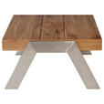 COUCHTISCH in Holz, Metall 80/82,5/45 cm  - Edelstahlfarben/Eichefarben, Basics, Holz/Metall (80/82,5/45cm) - Venda