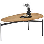 COUCHTISCH in Holz 110/60/42 cm  - Eichefarben/Schwarz, Design, Holz/Metall (110/60/42cm) - Novel