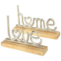 DEKORAČNÍ NÁPIS - Basics, dřevo (31/6,5/17cm)