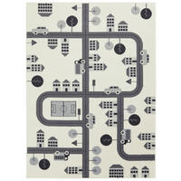SPIELTEPPICH 80/150 cm Adventures  - Creme/Grau, Design, Kunststoff/Textil (80/150cm) - Hanse Home