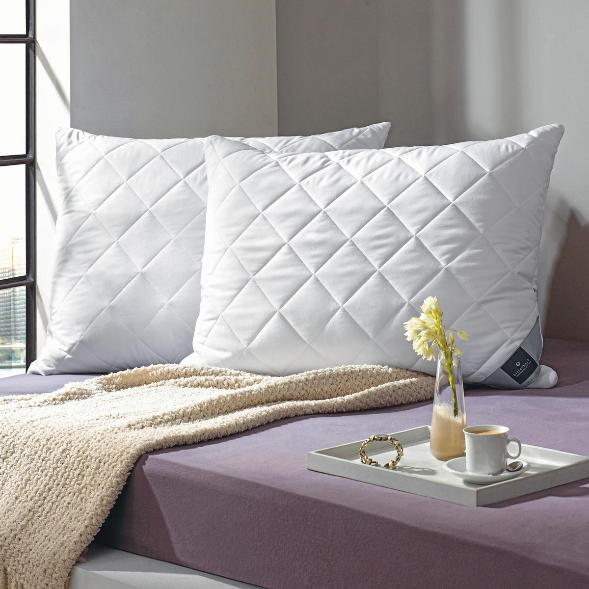 PROŠIVENI JASTUK  60/80 cm       - bela, Konvencionalno, tekstil (60/80cm) - Billerbeck