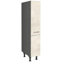 APOTHEKERSCHRANK Riva 30/168/58 cm Weiß  - Schieferfarben/Edelstahlfarben, MODERN, Holzwerkstoff/Metall (30/168/58cm) - Nobilia