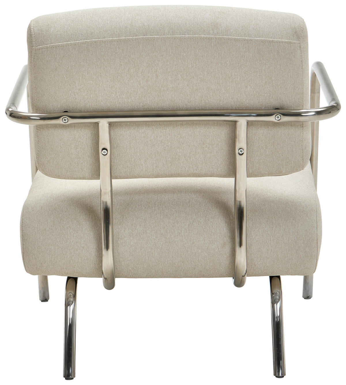 SESSEL in Leinenoptik Chromfarben, Beige  - Chromfarben/Beige, Trend, Textil/Metall (70/82/74cm) - Livetastic