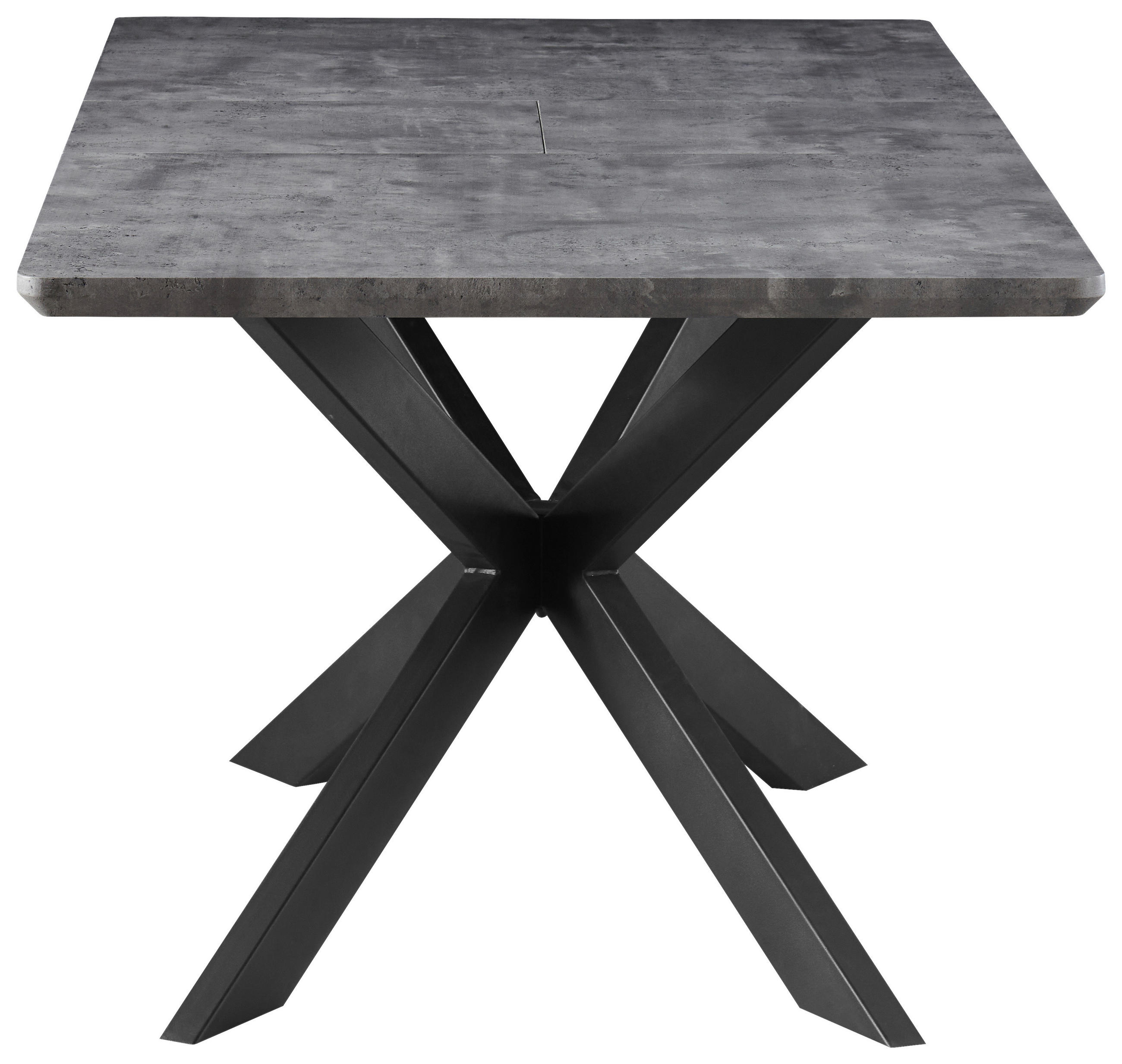 ESSTISCH in Metall, Holzwerkstoff  - Schwarz/Grau, KONVENTIONELL, Holzwerkstoff/Metall (160-200/76/90cm) - MID.YOU