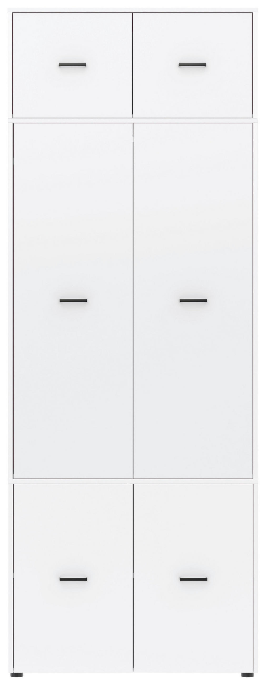 Drehtürenschrank 90 cm Kivo, Weiß