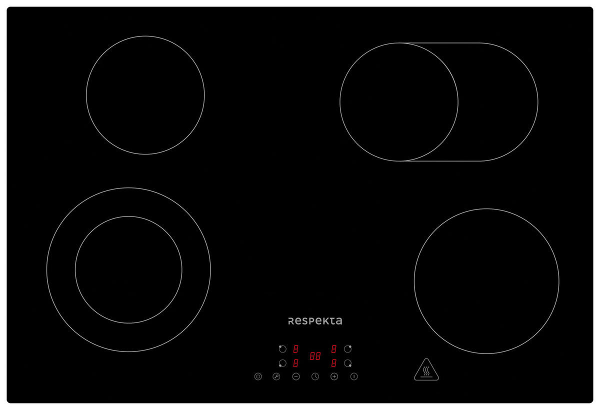 UGNSSET DigiSet8BS7700  - stålfärgad/svart, Trend, metall/glas (59,5/59/54,2cm) - Respekta