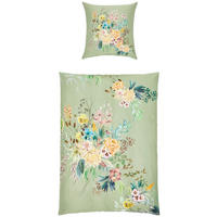BETTWÄSCHE MODERN ART Makosatin 135/200 cm  - Grün, Design, Textil (135/200cm) - Janine