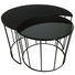 COUCHTISCHSET in Metall, Glas 76/45 cm - Schwarz/Grau, Design, Glas/Metall (76/45cm) - Carryhome COUCHTISCHSET in Metall, Glas 76/45 cm - Schwarz/Grau, Design, Glas/Metall (76/45cm) - Carryhome