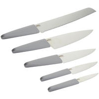MESSERSET Cutting Edge 5-teilig  - Grau, Basics (36,8/17,6/32,7cm) - WOLL