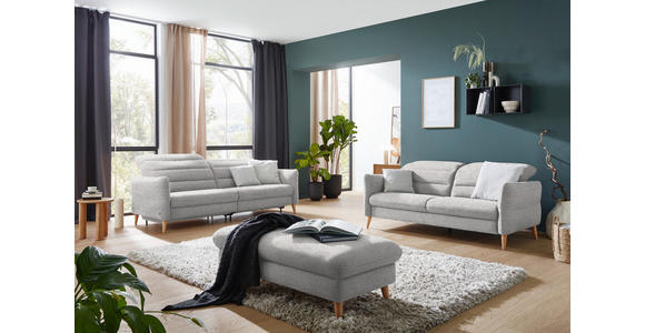2-SITZER-SOFA in Webstoff Ecru - Ecru/Eiche Bianco, Design, Holz/Textil (234-262/85-106/98-112cm) - Dieter Knoll