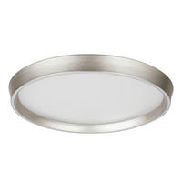 LED-DECKENLEUCHTE 49/8 cm  - Weiß/Nickelfarben, Design, Kunststoff/Metall (49/8cm) - Dieter Knoll
