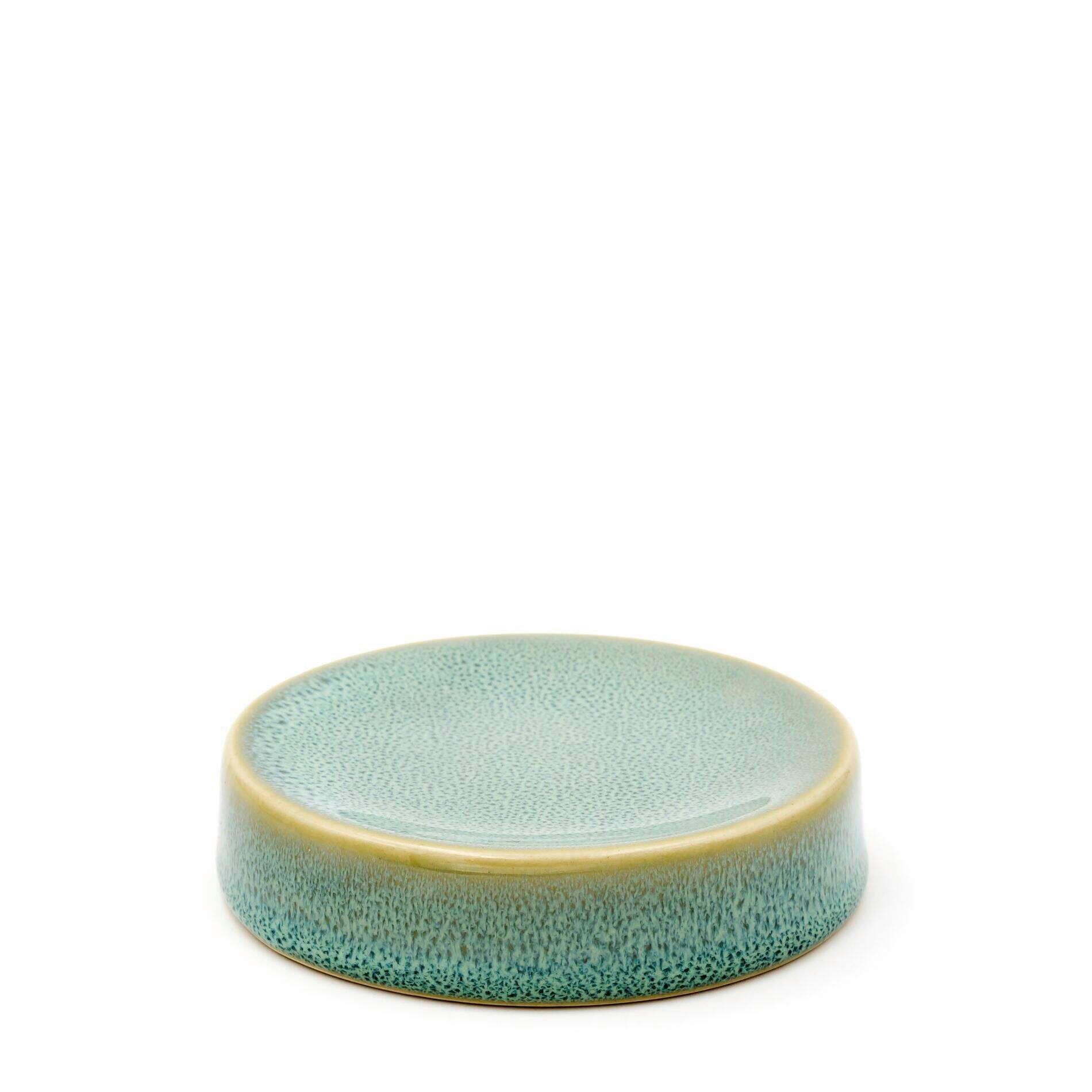 MISKA NA MYDLO zelená - zelená, Basics, keramika (9,5/2,3/9,5cm) - Sadena