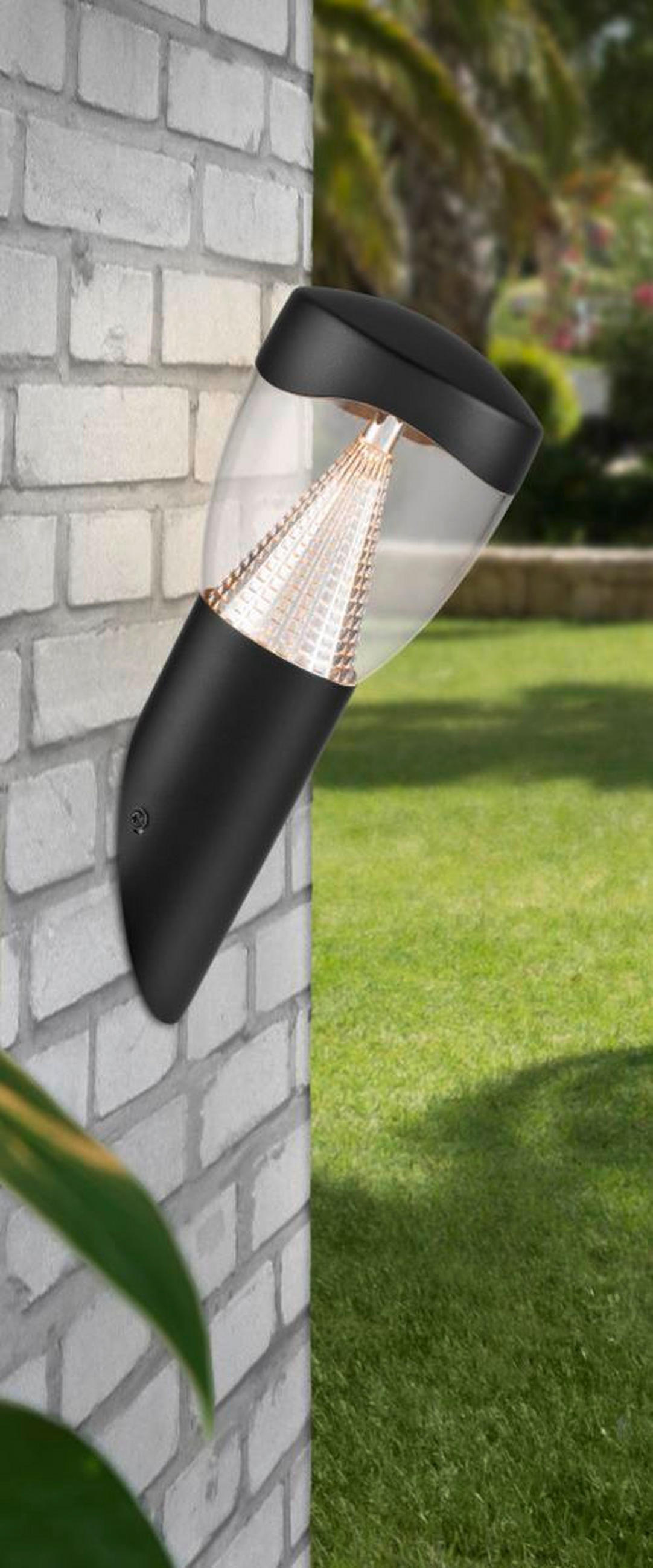 AUßENWANDLEUCHTE 12/12/29 cm   - Schwarz, KONVENTIONELL, Metall (12/12/29cm) - Ambia Garden