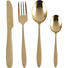 BESTECKSET 16-teilig Edelstahl - Goldfarben, Trend, Metall BESTECKSET 16-teilig Edelstahl - Goldfarben, Trend, Metall