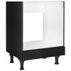 HERDUMBAUSCHRANK 60/87/56 cm  in Schwarz  - Schwarz, MODERN, Holzwerkstoff (60/87/56cm) - Nobilia