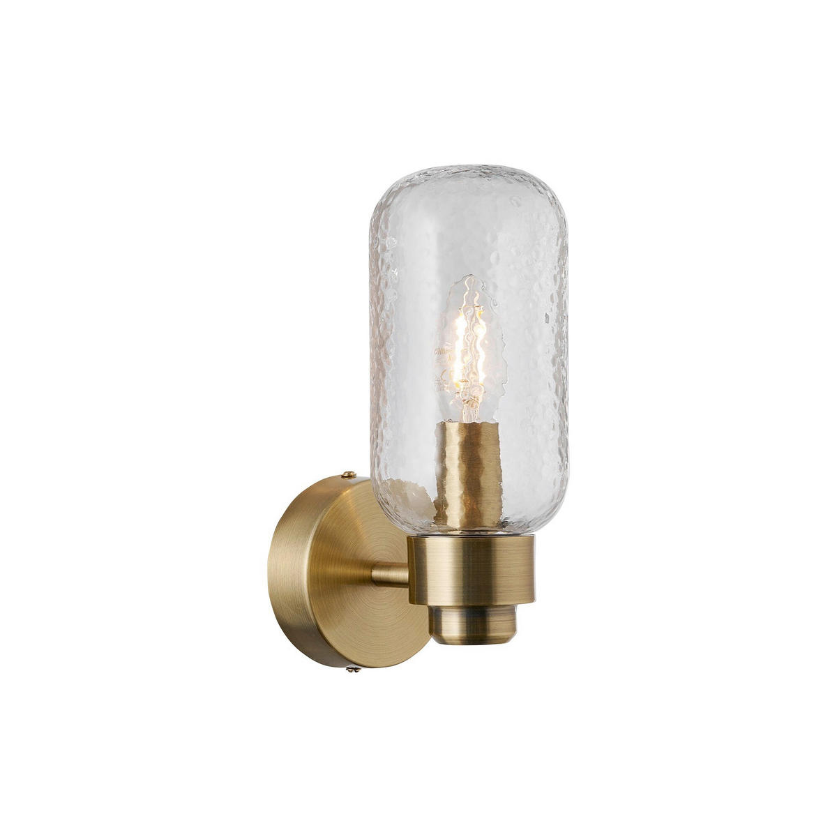 BADEZIMMER-WANDLEUCHTE 9/23/14,4 cm   - Messingfarben, LIFESTYLE, Glas (9/23/14,4cm) - Nordlux