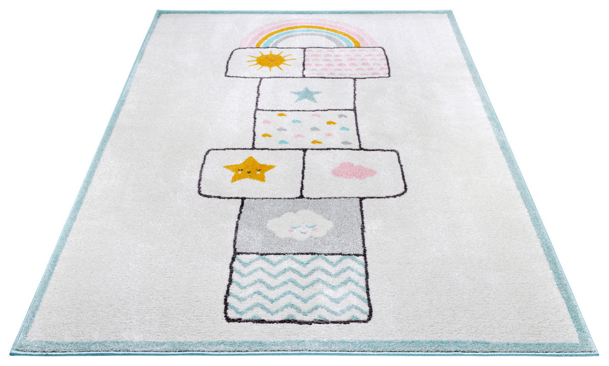 SPIELTEPPICH 120/170 cm Adventures  - Pastellblau/Creme, Trend, Kunststoff/Textil (120/170cm) - Ben'n'jen