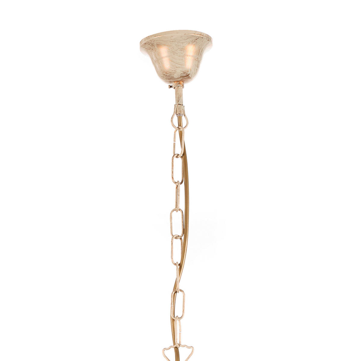 LUSTER,  90/90/130 cm - biela/béžová, Natur, kov/sklo (90/90/130cm)
