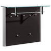 GARDEROBENPANEEL  in 96/78/33 cm  - Schwarz/Alufarben, Design, Glas/Holzwerkstoff (96/78/33cm) - Moderano