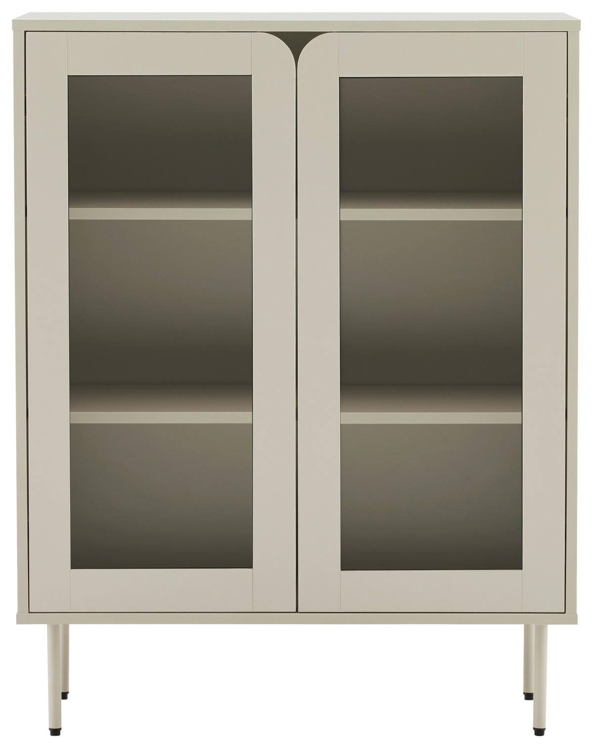 VITRINE  in Seidengrau  - Seidengrau, Design, Glas/Holzwerkstoff (80/103/35cm) - Xora