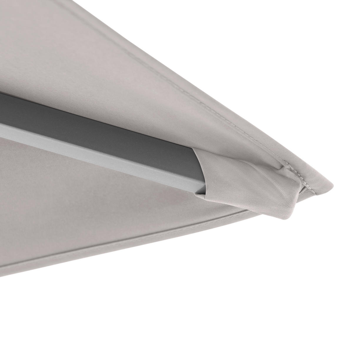 SONNENSCHIRM  200/250 cm  - Silberfarben/Hellgrau, Konventionell, Textil/Metall (200/250cm)