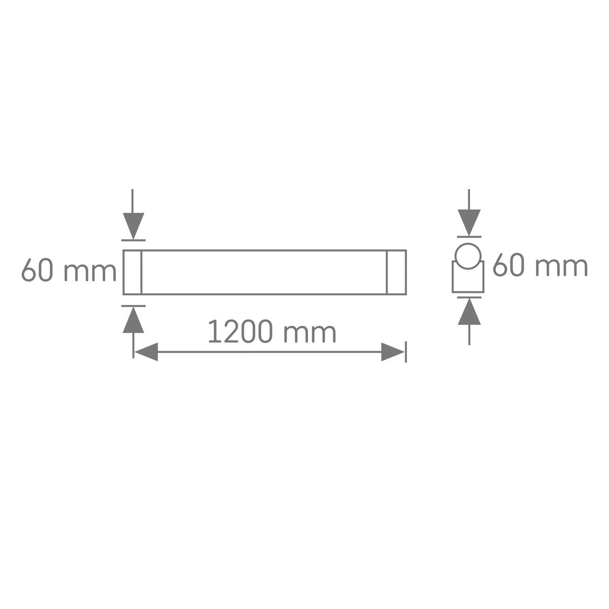UNTERBAULEUCHTE   6/6/120 cm   - Weiß, Basics, Kunststoff (6/6/120cm)