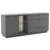 SIDEBOARD  in 192/81/44 cm  - Silberfarben/Grau, Design, Glas/Holzwerkstoff (192/81/44cm) - Livetastic