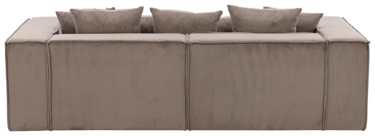 2-SITS SOFFA i trä, plast, textil brun  - brun, Design, trä/textil (232/80/116cm) - Livetastic