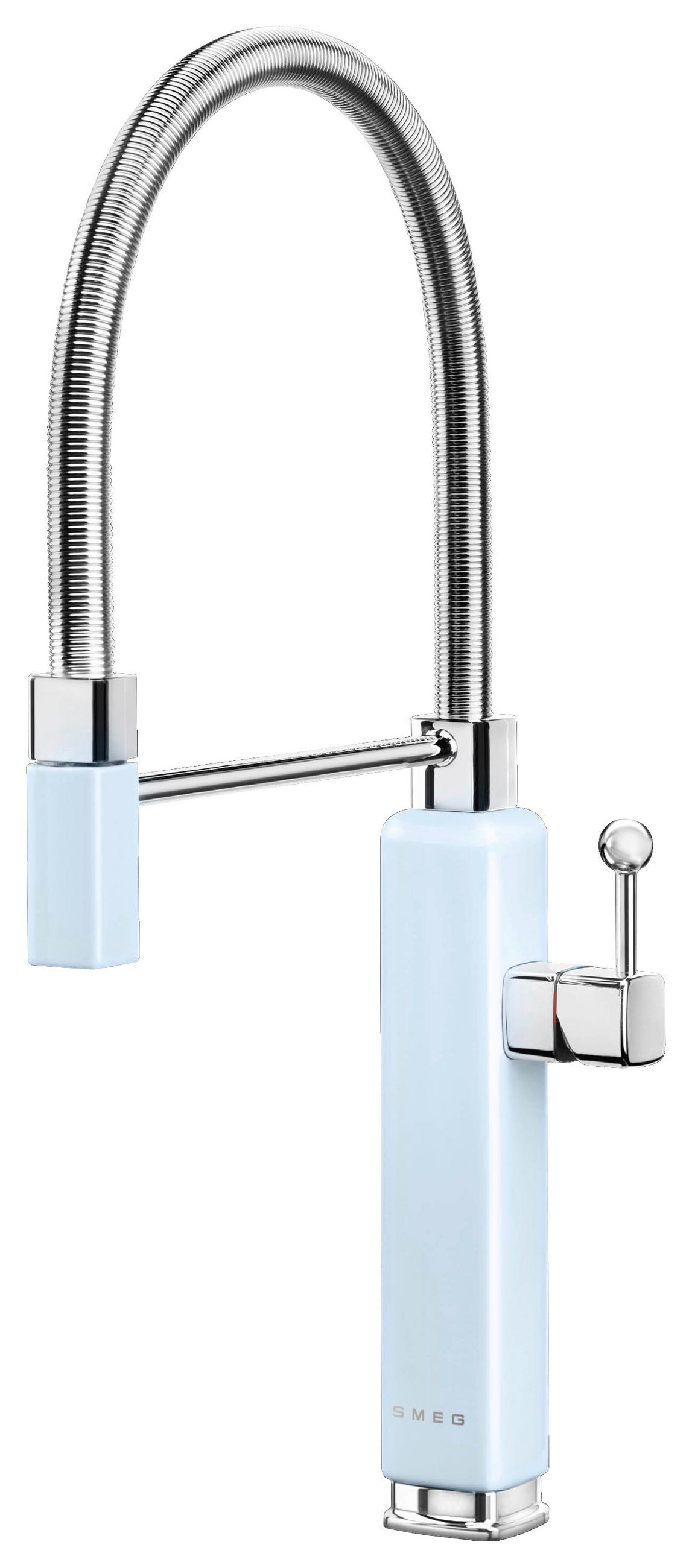 KÜCHENARMATUR - Chromfarben/Pastellblau, Basics, Metall (9,4/48,2/26,8cm) - SMEG