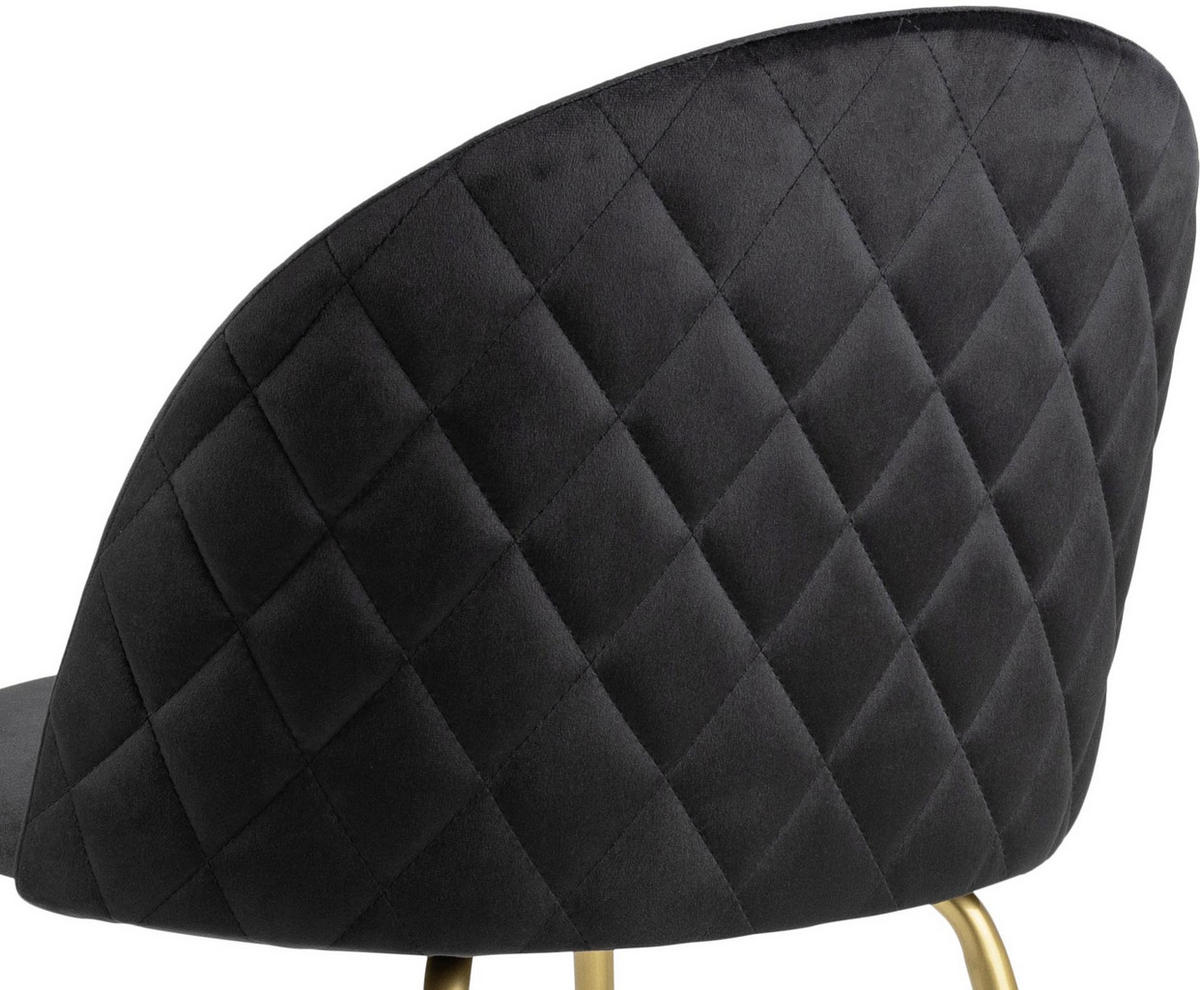 ŽIDLE, černá, barvy zlata - černá/barvy zlata, Konvenční, kov/textil (49,5/80,5/54cm) - Livetastic