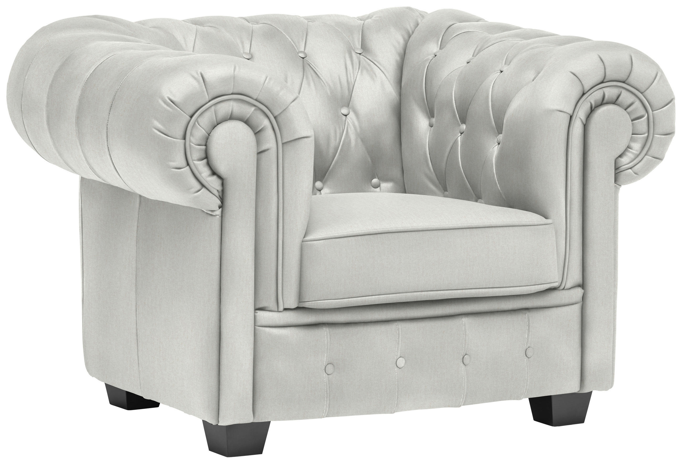 CHESTERFIELD-SESSEL - Wengefarben/Naturfarben, LIFESTYLE, Holz/Textil (115/76,5/96cm) - Landscape