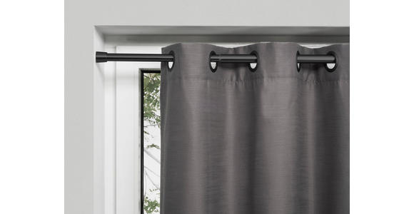 KLEMMSTANGE 120-220 cm - Schwarz, Design, Metall (120-220cm) - Homeware