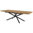 AUSZIEHTISCH in Holz 160 (240)/90/75 cm  - Wildeiche/Schwarz, Basics, Holz/Metall (160 (240)/90/75cm) - Linea Natura