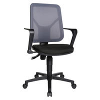DREHSTUHL  in Flachgewebe, Netz Grau, Schwarz  - Schwarz/Grau, MODERN, Kunststoff/Textil (46/97-109/46cm) - Topstar