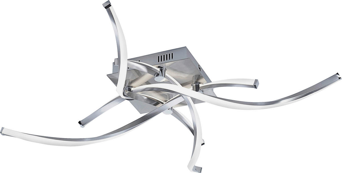 Plafonieră Cu Led - culoare nichel, Design, metal (78/78/17cm)