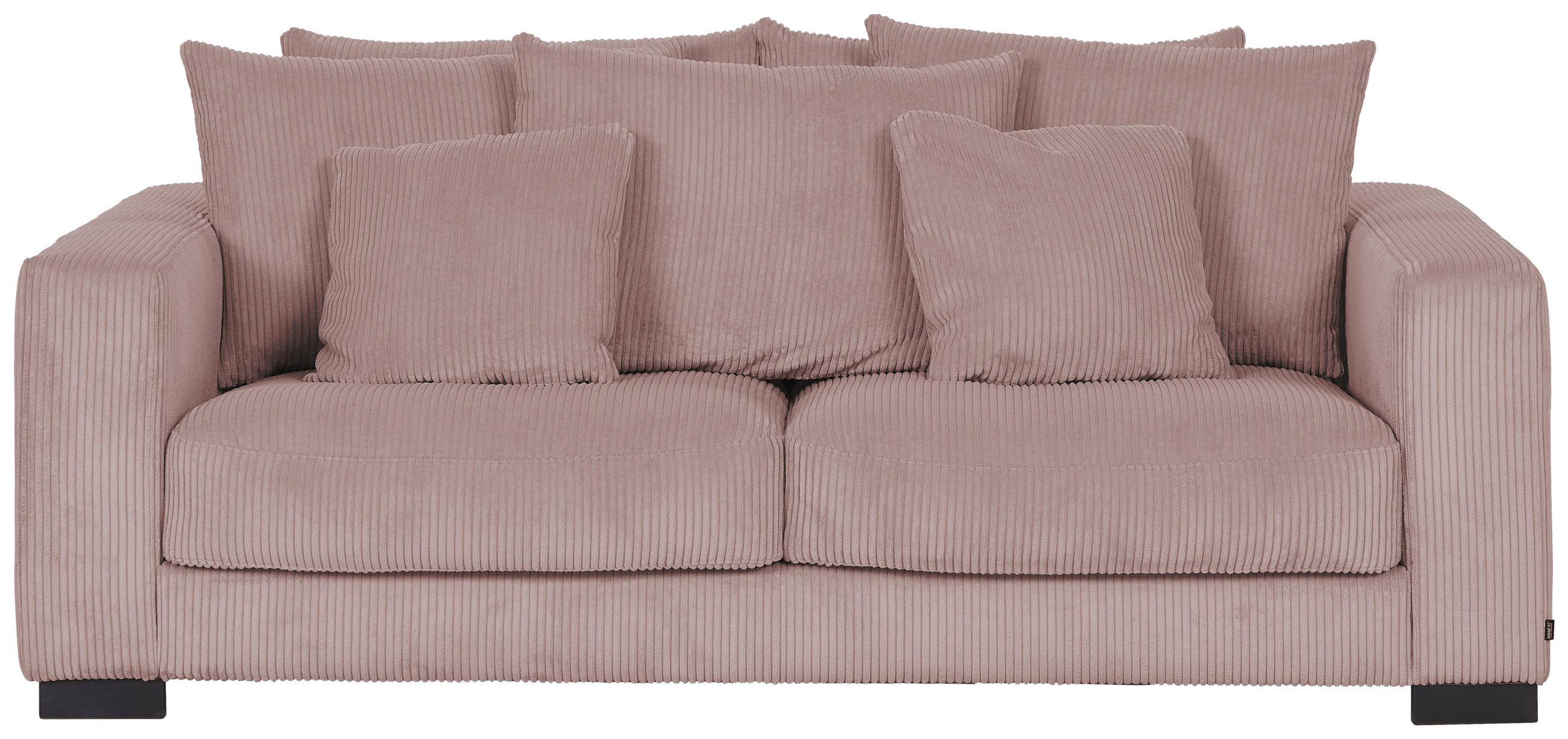 2,5-SITS SOFFA i manchester rosa  - svart/rosa, Klassisk, trä/textil (203/83/126cm) - MID.YOU