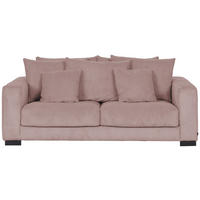 2,5-SITZER  in Cord Rosa  - Schwarz/Rosa, KONVENTIONELL, Holz/Textil (203/83/126cm) - Hom`in