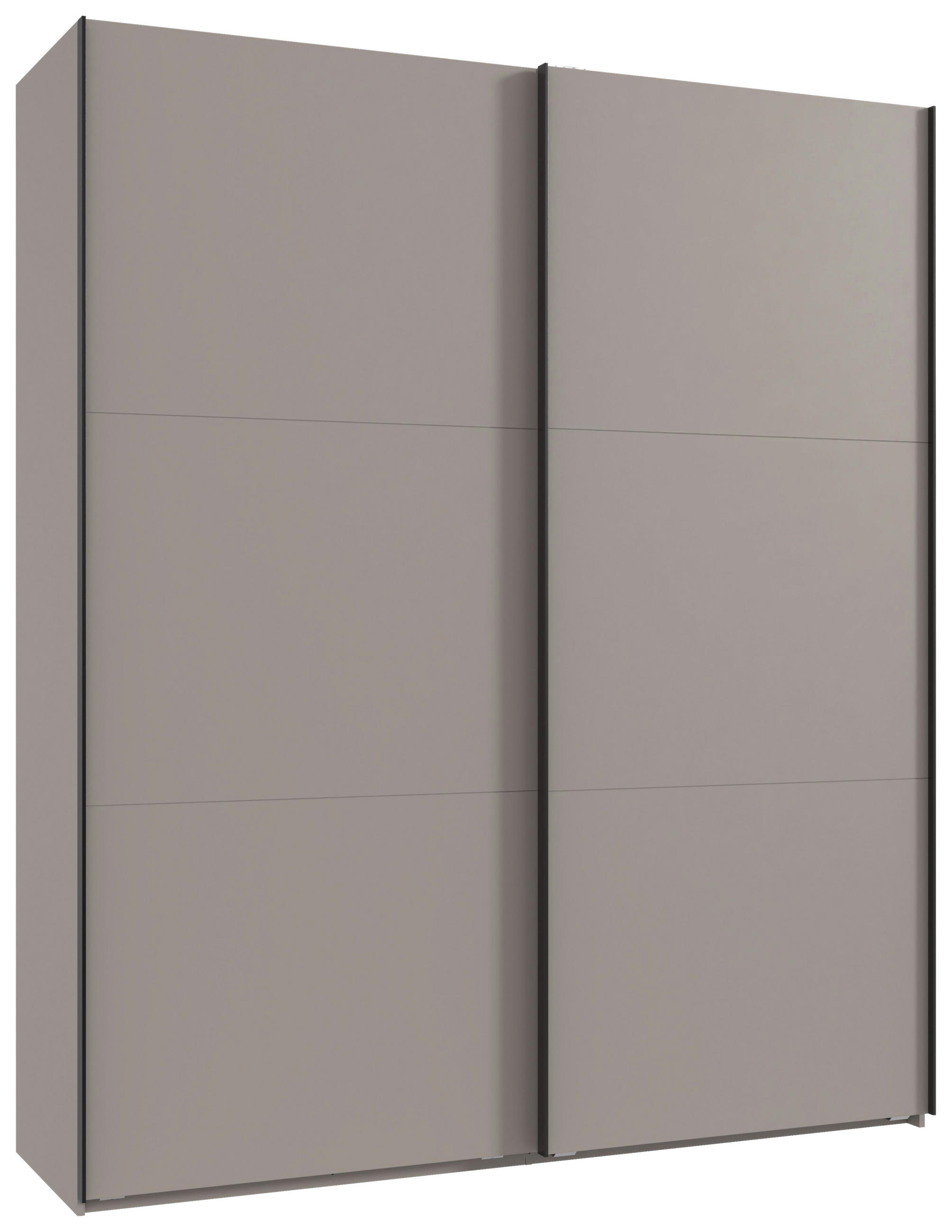 SCHWEBETÜRENSCHRANK 200/236/65 cm,  in Sahara, 2 Tür(en)  - Schwarz/Sahara, KONVENTIONELL, Holzwerkstoff/Metall (200/236/65cm) - MID.YOU